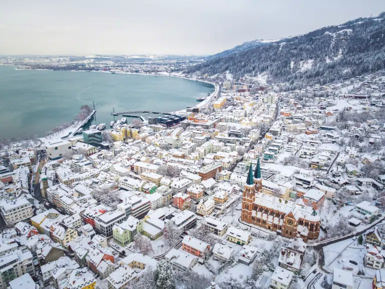 Winter in der Vorarlberger Landeshauptstadt Bregenz